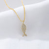 Wholesale Women's Diamondencrusted Animal Zodiac Fish Pendant Necklace In Sterling Silver With Cross Chain