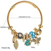 Wholesale Women's Diamondencrusted Geometric Butterfly Adjustable Bracelet Made Of Alloy Pearl And Stainless Steel