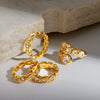 Wholesale Women's Diamondset Heartshaped Stainless Steel Ring Stackable Jewelry