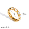 Wholesale Women's Diamondset Heartshaped Stainless Steel Ring Stackable Jewelry