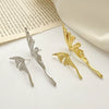 Wholesale Women's Diecast Electroplated Animal Butterfly Asymmetric Earrings