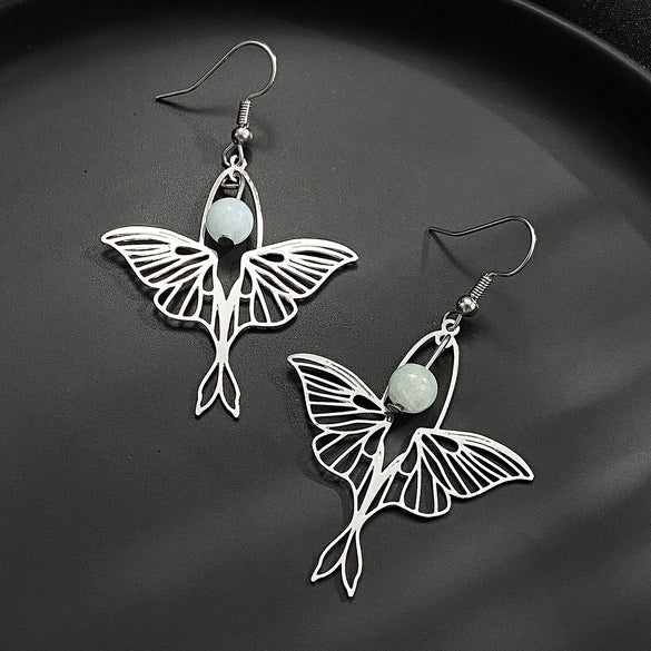 Wholesale Women's Diecast Electroplated Animal Butterfly Asymmetric Earrings