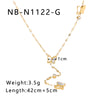 Wholesale Women's Distinctive Butterfly Inlaid Titanium Steel Clavicle Chain With Long Tail O Chain 18K Gold No Fading Electroplated In Furnace