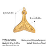 Wholesale Women's Diy Jewelry Pendant Ocean Style Seahorse Koi Conch Stainless Steel Electroplated Waterproof And Non Fading With Animal Patterns
