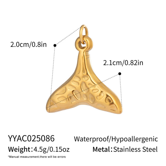 Wholesale Women's Diy Jewelry Pendant Ocean Style Seahorse Koi Conch Stainless Steel Electroplated Waterproof And Non Fading With Animal Patterns