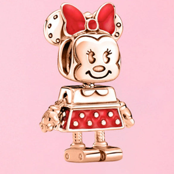 Wholesale Women's Diy Loose Beads Bracelet With Cartoon Animal Pendant Made Of Alloy Metal With Totem Pattern And Electroplating Treatment