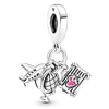Wholesale Women's Diy Loose Beads Bracelet With Cartoon Animal Pendant Made Of Alloy Metal With Totem Pattern And Electroplating Treatment