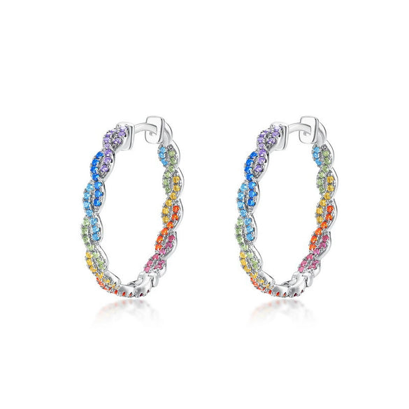Wholesale Women's Dopamine Geometric Diamond And S925 Silver Earrings