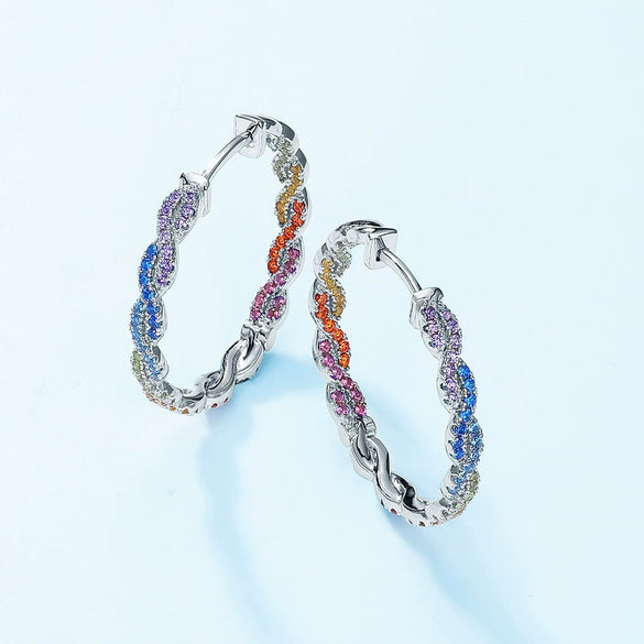 Wholesale Women's Dopamine Geometric Diamond And S925 Silver Earrings