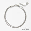 Wholesale Women's Double Chain Anklet Necklace Bracelet Suit With Cauliflower Chain And Rice Bead Chain Stainless Steel Electroplating Niche Geometric Joker Design
