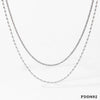 Wholesale Women's Double Chain Anklet Necklace Bracelet Suit With Cauliflower Chain And Rice Bead Chain Stainless Steel Electroplating Niche Geometric Joker Design