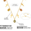 Wholesale Women's Double Layer Geometric Stainless Steel 18K Gold Plated Pendant Necklace With 5A Zircon