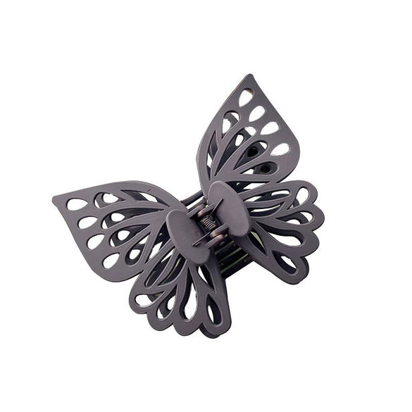 Wholesale Women's Double Layer Hollow Butterfly Hairpin With Shark Clip Plastic And Resin Handmade Headdress