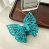 Wholesale Women's Double Layer Hollow Butterfly Hairpin With Shark Clip Plastic And Resin Handmade Headdress