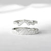 Wholesale Women's Double Layer Mountain Overlapped Zircon Ring 925 Sterling Silver Geometric Electroplated