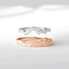 Wholesale Women's Double Layer Mountain Overlapped Zircon Ring 925 Sterling Silver Geometric Electroplated