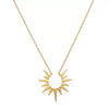 Wholesale Women's Double Layer Overlapping Sun Moon Devil's Eye Snake Necklace In Titanium Steel With Geometric Pattern And 18K True Gold Color Electroplated Finish