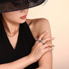 Wholesale Women's Double Layer Snake Ring 316L Stainless Steel 18K Gold Plated Geometric Animal Zodiac Hand Jewelry