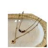 Wholesale Women's Double Layer Sunflower Tiger's Eye Necklace Handmade Light Luxury Clavicle Chain
