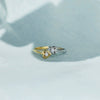 Wholesale Women's Double Love Zircon Color Separation Ring 925 Sterling Silver Geometric Electroplated