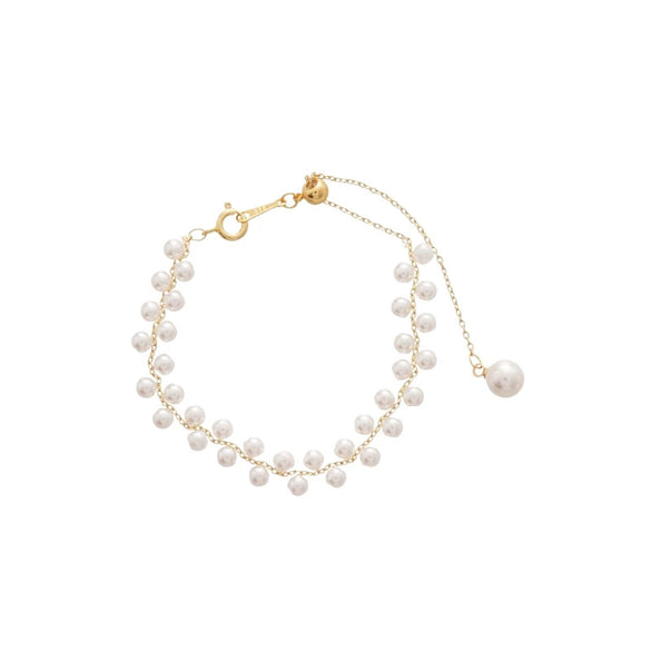 Wholesale Women's Double Row Imitation Pearl Handmade Geometric Woven Light Luxury Fashion Exquisite Bracelet