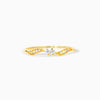 Wholesale Women's Double Stone Wave Ring 925 Sterling Silver Geometric Electroplated