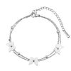 Wholesale Women's Doublelayer Beaded Chain Jewelry With Geometric Butterfly Pendant Electroplated Stainless Steel Original Design