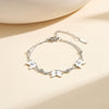 Wholesale Women's Doublelayer Beaded Chain Jewelry With Geometric Butterfly Pendant Electroplated Stainless Steel Original Design
