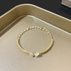 Wholesale Women's Doublelayer Colorful Insectpatterned Copper Electroplated Pearl Bracelet Jewelry