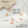 Wholesale Women's Doublelayer Geometric Resin And 18K Gold Electroplated Heart Crystal Sweater Necklace