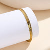 Wholesale Women's Doublelayer Geometric Snake Bone Box Chain Stainless Steel Bracelet With Real Gold Plating And Original Design