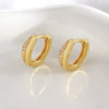 Wholesale Women's Doublelayer Hollow Geometric Copper Hoop Earrings With Electroplating