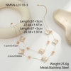 Wholesale Women's Doublelayer Irregular Geometric Resin 18K Gold Electroplated Shell Necklace