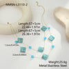 Wholesale Women's Doublelayer Irregular Geometric Resin 18K Gold Electroplated Shell Necklace