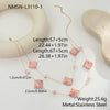 Wholesale Women's Doublelayer Irregular Geometric Resin 18K Gold Electroplated Shell Necklace