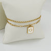 Wholesale Women's Doublelayer Stainless Steel Letter Bracelet With Electroplating Featuring Letters Numbers And Text