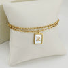 Wholesale Women's Doublelayer Stainless Steel Letter Bracelet With Electroplating Featuring Letters Numbers And Text