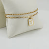 Wholesale Women's Doublelayer Stainless Steel Letter Bracelet With Electroplating Featuring Letters Numbers And Text