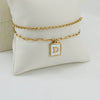 Wholesale Women's Doublelayer Stainless Steel Letter Bracelet With Electroplating Featuring Letters Numbers And Text