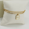 Wholesale Women's Doublelayer Stainless Steel Letter Bracelet With Electroplating Featuring Letters Numbers And Text