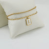 Wholesale Women's Doublelayer Stainless Steel Letter Bracelet With Electroplating Featuring Letters Numbers And Text