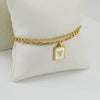 Wholesale Women's Doublelayer Stainless Steel Letter Bracelet With Electroplating Featuring Letters Numbers And Text