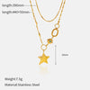 Wholesale Women's Doublelayer Star Stainless Steel Electroplated Necklace Ins Style Niche Design Clavicle Chain Jewelry