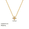 Wholesale Women's Doublelayered Long Necklace With Heart Shape Titanium Steel Pendant Real Gold Plated In The Furnace Oshaped Chain