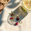 Wholesale Women's Dried Flower Stainless Steel Earrings With Electroplating