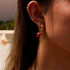 Wholesale Women's Dried Flower Stainless Steel Earrings With Electroplating