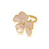 Wholesale Women's Dripping Oil Flower Stainless Steel Ring Hand Jewelry