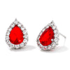 Wholesale Women's Drop Shape Copper Zircon Micropaved Leaf Pattern Electroplated Earrings