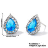Wholesale Women's Drop Shape Copper Zircon Micropaved Leaf Pattern Electroplated Earrings