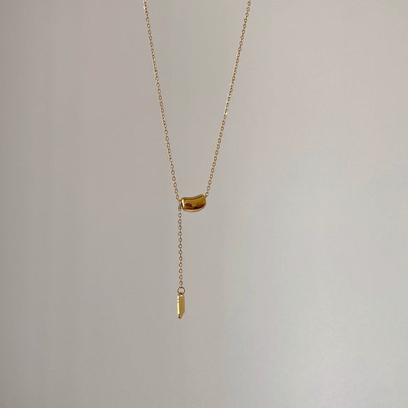 Wholesale Women's Drop Shape Titanium Steel Electroplated Fashion Geometry Ochain Necklace